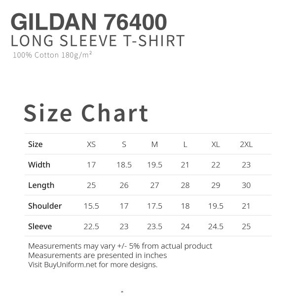 Adult Long Sleeve T-Shirt Gildan 76400 - Image 2